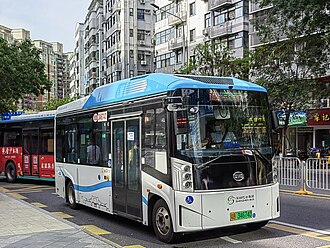A public bus in Shenzhen