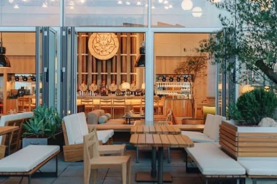 The terrace and bar at Commune Museum in Shekou